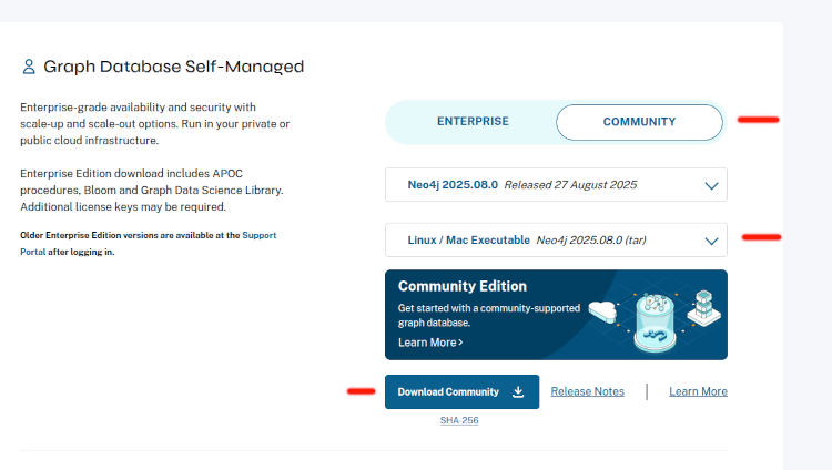 explanation to download the tar