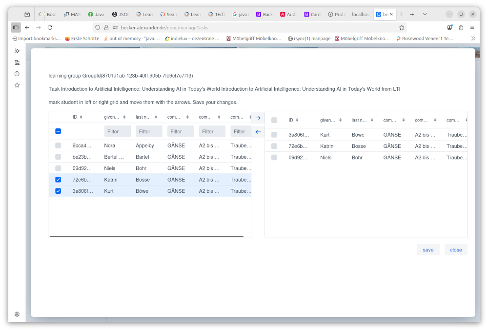 single assign dialog
